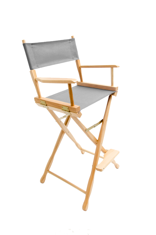 Bar Height (30″) Director’s Chair – Gold Medal Classic Natural Finish