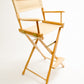 Bar Height (30″) Director’s Chair – Gold Medal Classic Natural Finish