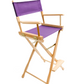 Bar Height (30″) Director’s Chair – Gold Medal Classic Natural Finish