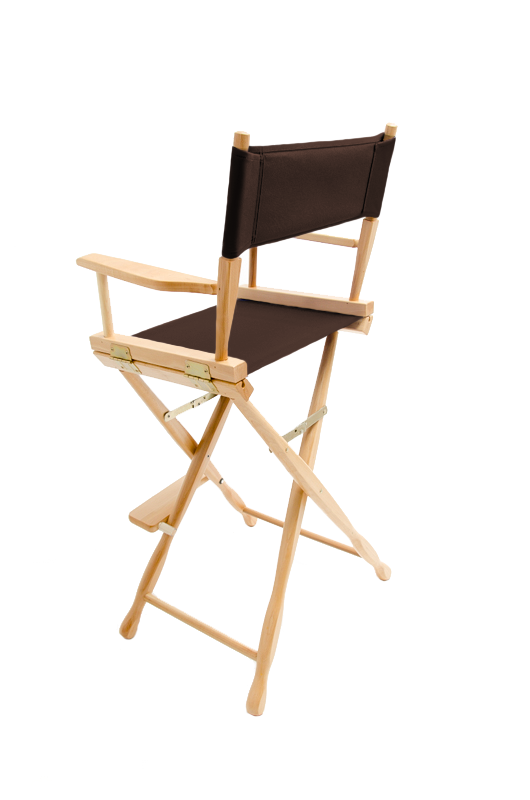 Bar Height (30″) Director’s Chair – Gold Medal Classic Natural Finish