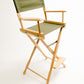 Bar Height (30″) Director’s Chair – Gold Medal Classic Natural Finish