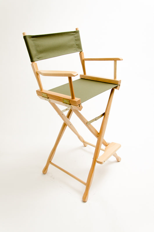 Bar Height (30″) Director’s Chair – Gold Medal Classic Natural Finish