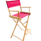Bar Height (30″) Director’s Chair – Gold Medal Classic Natural Finish