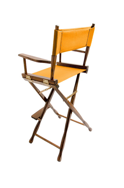 Bar Height (30″) Director’s Chair – Gold Medal Classic Walnut Finish