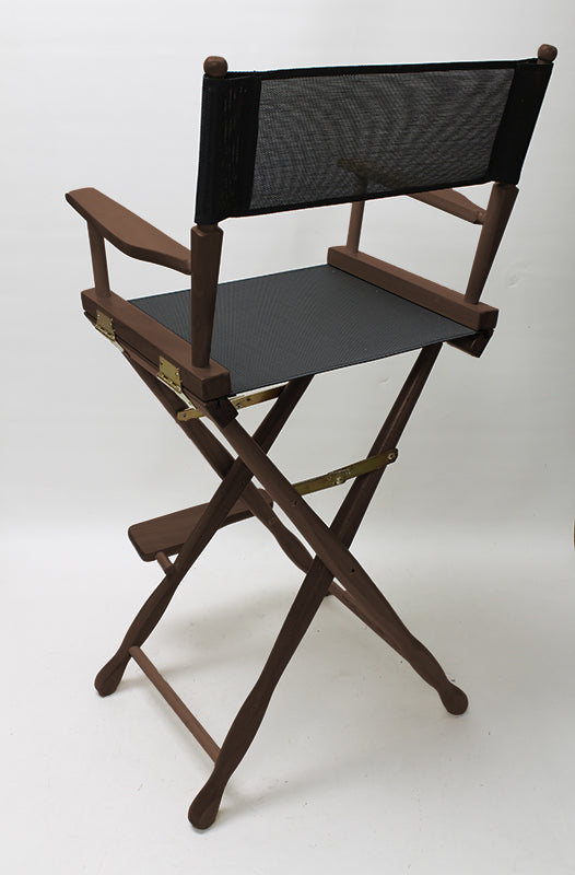 Bar Height (30″) Director’s Chair – Gold Medal Classic Walnut Finish