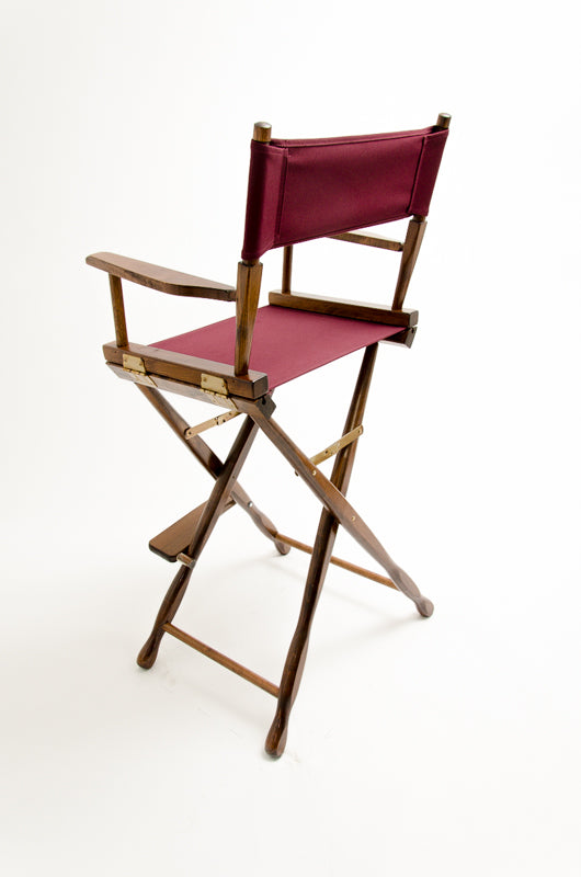 Bar Height (30″) Director’s Chair – Gold Medal Classic Walnut Finish