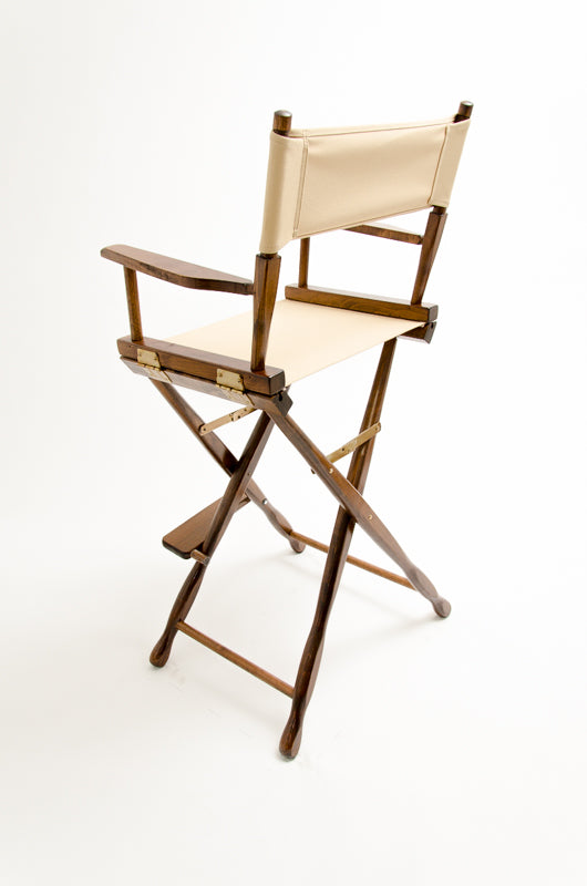 Bar Height (30″) Director’s Chair – Gold Medal Classic Walnut Finish