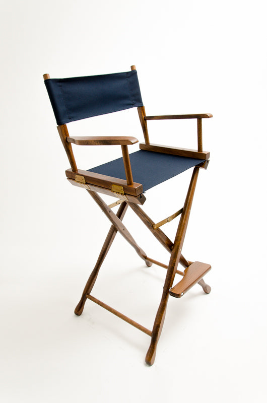 Bar Height (30″) Director’s Chair – Gold Medal Classic Walnut Finish