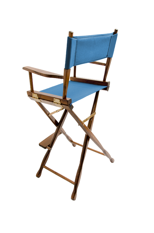 Bar Height (30″) Director’s Chair – Gold Medal Classic Walnut Finish