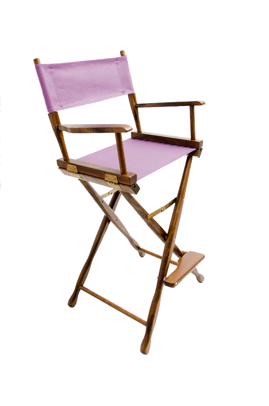 Bar Height (30″) Director’s Chair – Gold Medal Classic Walnut Finish