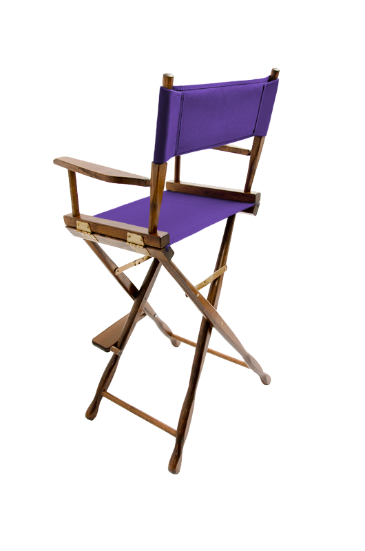 Bar Height (30″) Director’s Chair – Gold Medal Classic Walnut Finish