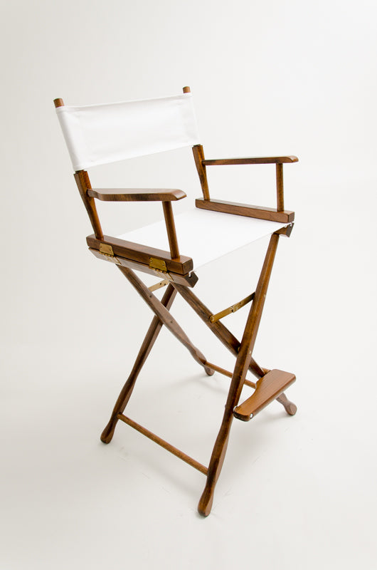 Bar Height (30″) Director’s Chair – Gold Medal Classic Walnut Finish