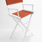 Bar Height (30″) Director’s Chair – Gold Medal Classic White Finish