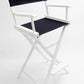 Bar Height (30″) Director’s Chair – Gold Medal Classic White Finish