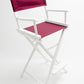 Bar Height (30″) Director’s Chair – Gold Medal Classic White Finish