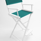 Bar Height (30″) Director’s Chair – Gold Medal Classic White Finish
