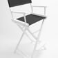 Bar Height (30″) Director’s Chair – Gold Medal Classic White Finish