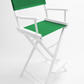 Bar Height (30″) Director’s Chair – Gold Medal Classic White Finish