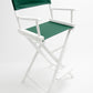 Bar Height (30″) Director’s Chair – Gold Medal Classic White Finish