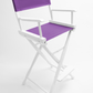 Bar Height (30″) Director’s Chair – Gold Medal Classic White Finish