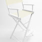 Bar Height (30″) Director’s Chair – Gold Medal Classic White Finish