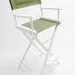 Bar Height (30″) Director’s Chair – Gold Medal Classic White Finish