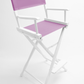 Bar Height (30″) Director’s Chair – Gold Medal Classic White Finish