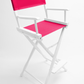 Bar Height (30″) Director’s Chair – Gold Medal Classic White Finish