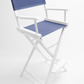 Bar Height (30″) Director’s Chair – Gold Medal Classic White Finish