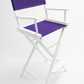 Bar Height (30″) Director’s Chair – Gold Medal Classic White Finish