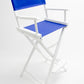 Bar Height (30″) Director’s Chair – Gold Medal Classic White Finish