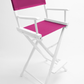 Bar Height (30″) Director’s Chair – Gold Medal Classic White Finish