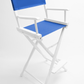 Bar Height (30″) Director’s Chair – Gold Medal Classic White Finish