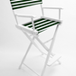 Bar Height (30″) Director’s Chair – Gold Medal Classic White Finish