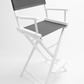 Bar Height (30″) Director’s Chair – Gold Medal Classic White Finish