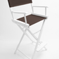 Bar Height (30″) Director’s Chair – Gold Medal Classic White Finish
