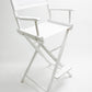 Bar Height (30″) Director’s Chair – Gold Medal Classic White Finish