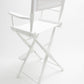 Bar Height (30″) Director’s Chair – Gold Medal Classic White Finish