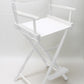 Bar Height (30″) Director’s Chair – Gold Medal Classic White Finish