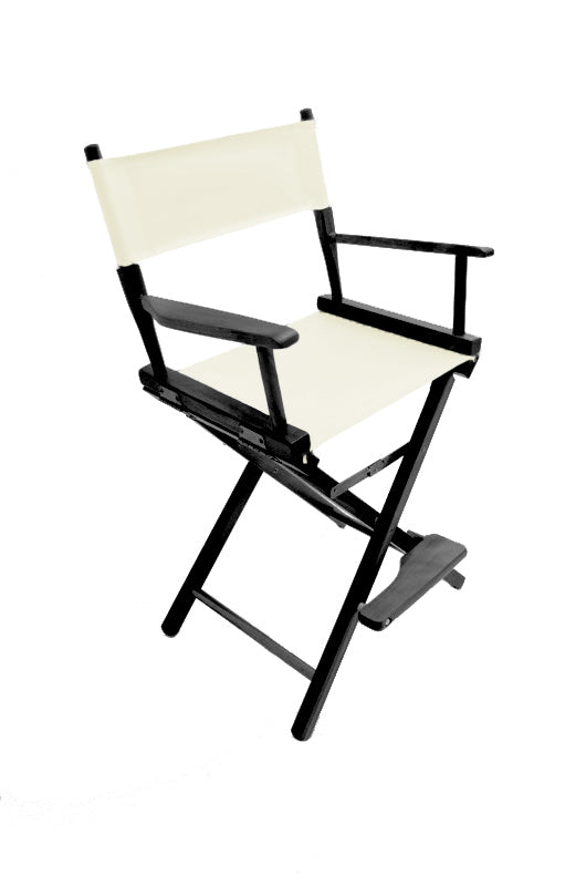 Counter Height (24″) Director’s Chair – Gold Medal Commercial Black Finish